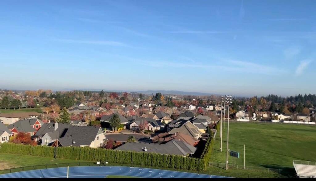 Aerial view of Woodburn